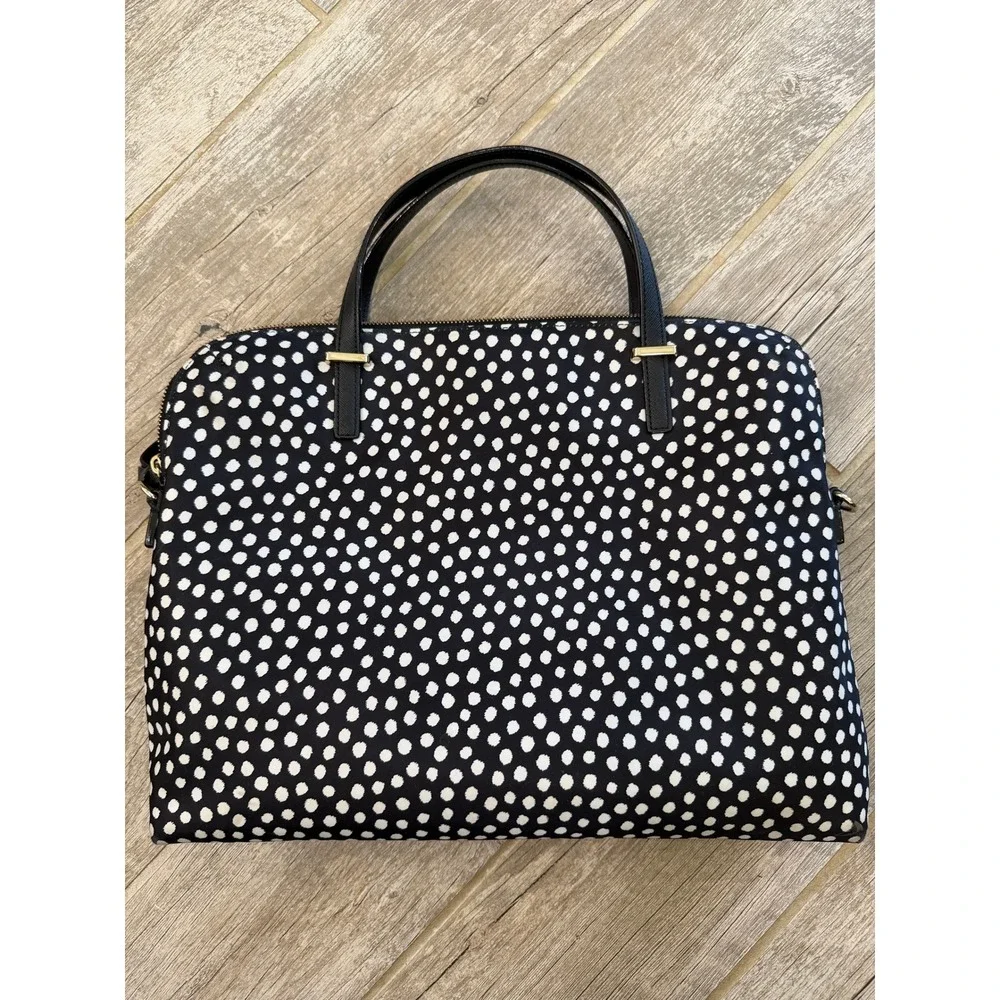 Kate Spade Daveney Wilson Road Musical Dots Laptop Bag Womens Nylon Work Bag